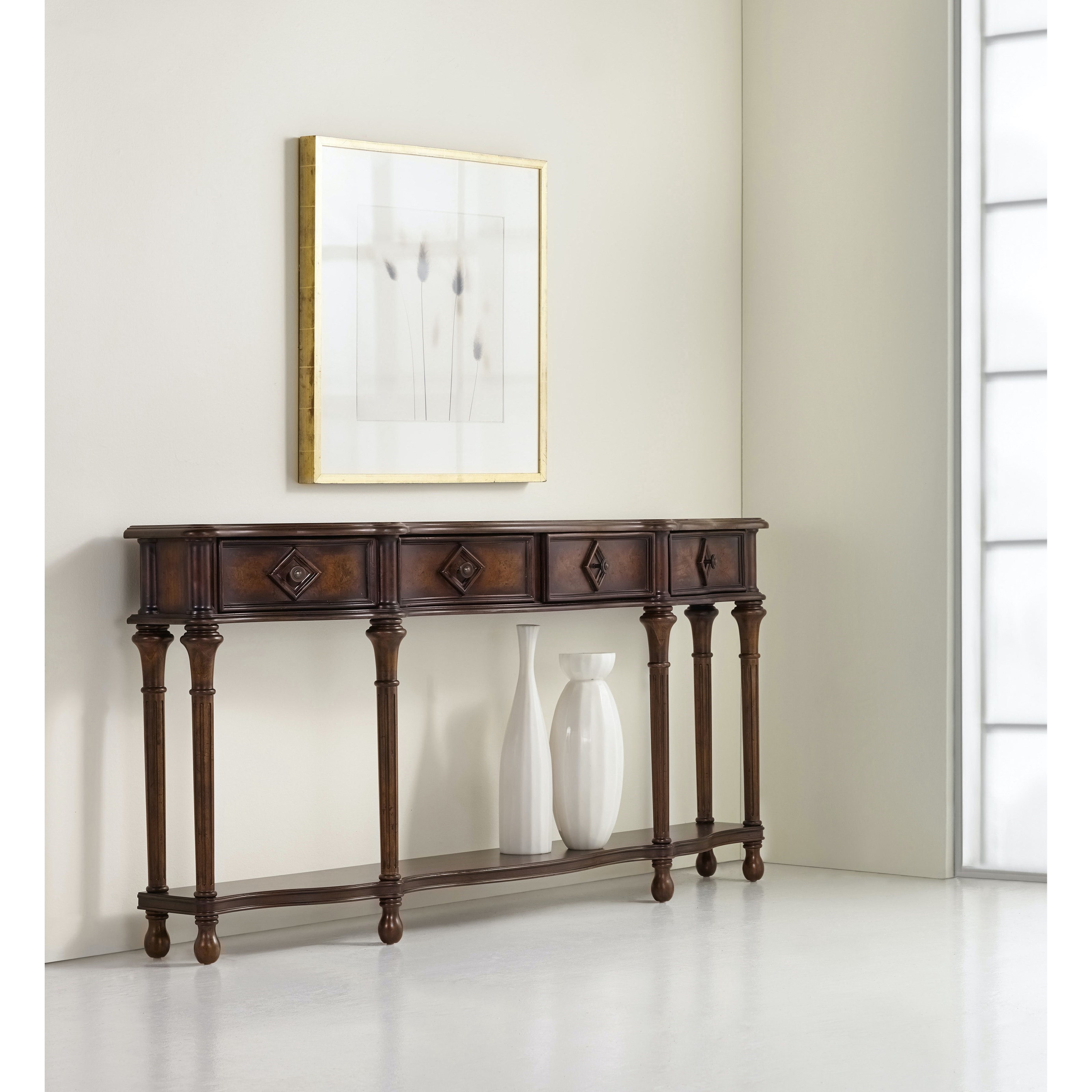 72 console table with deals drawers